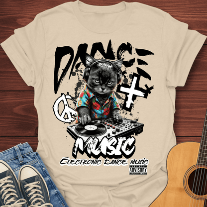 EDM Dance Music Cat T-Shirt