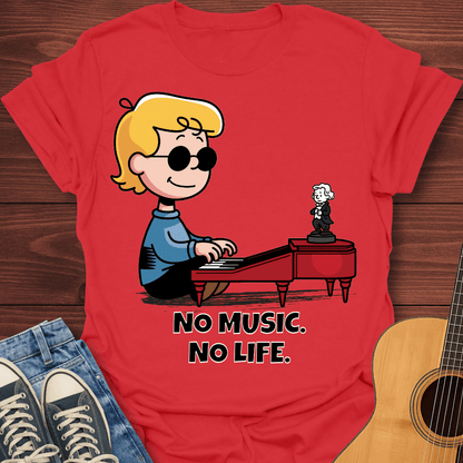 No Music No Life Pianist T-Shirt