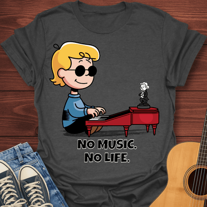 No Music No Life Pianist T-Shirt