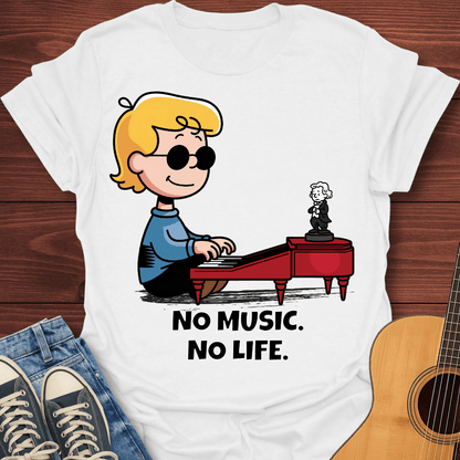 No Music No Life Pianist T-Shirt