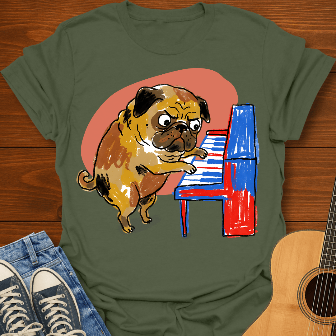 Pug at the Piano T-Shirt
