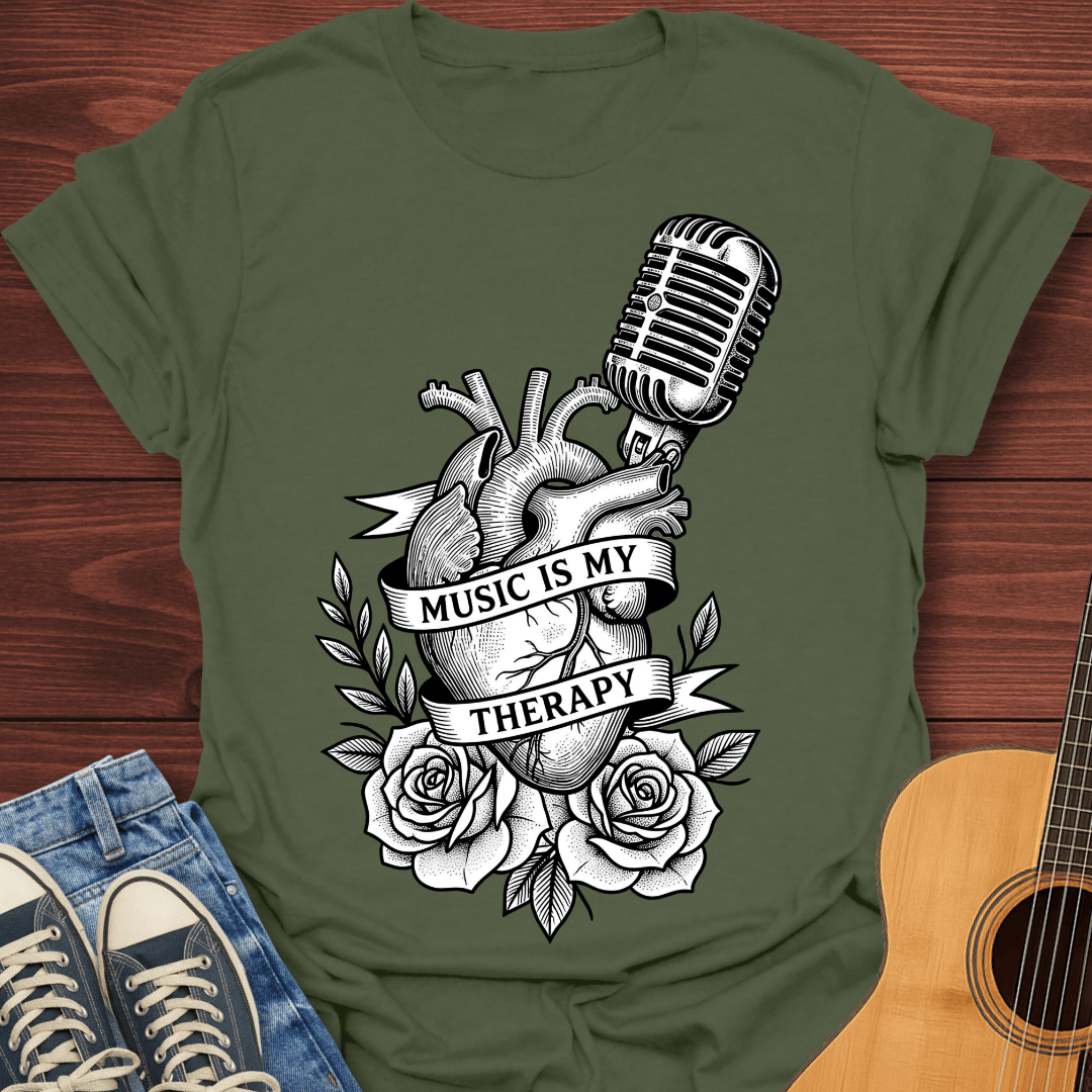 Music Tattoo Style T-Shirt