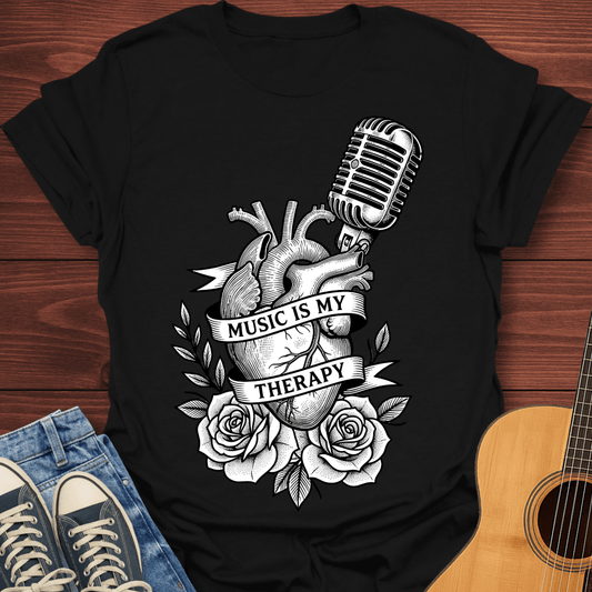 Music Tattoo Style T-Shirt