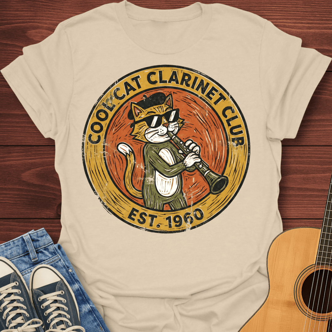 Cat Clarinet Club T-Shirt