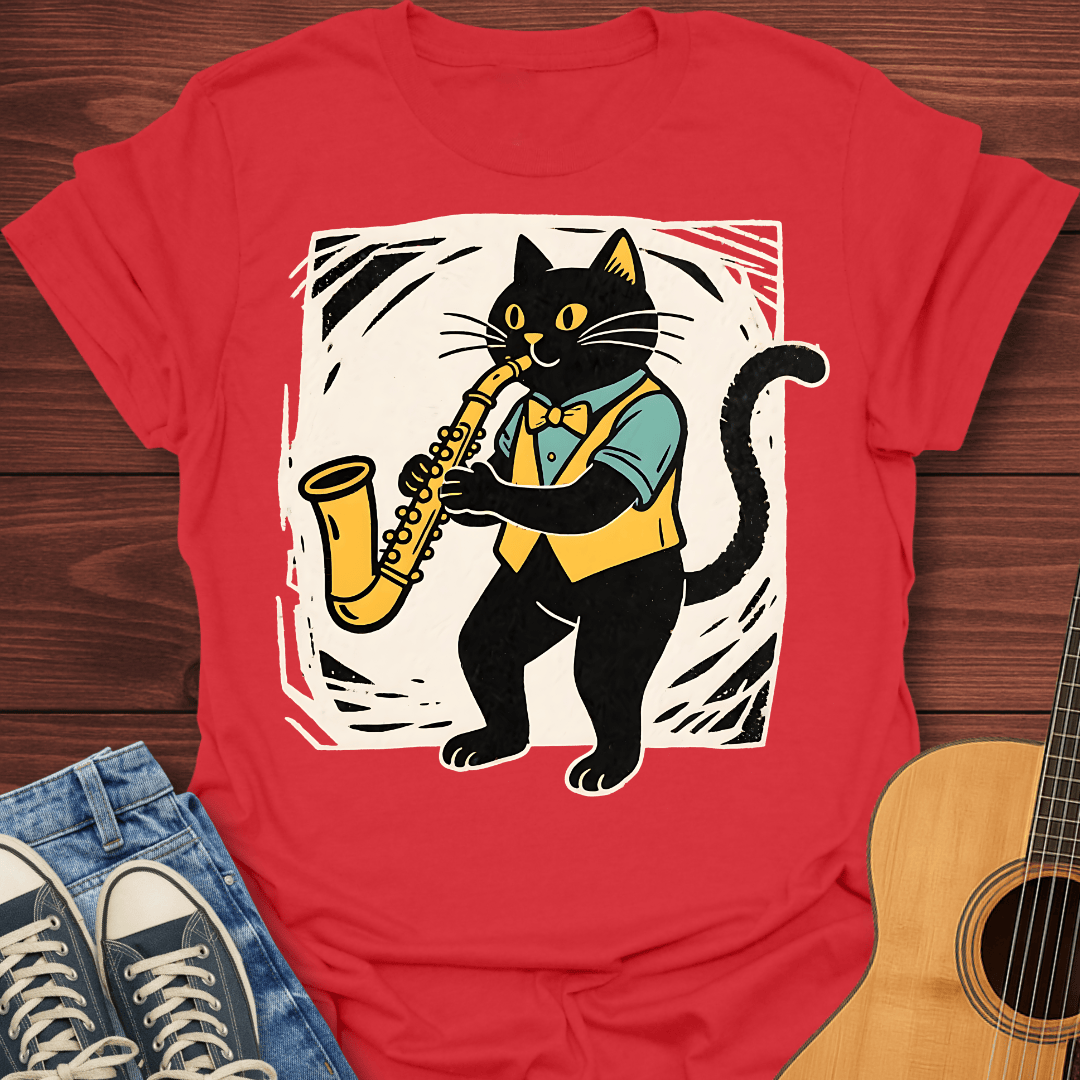 Saxy Jazz Cat T-Shirt