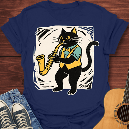 Saxy Jazz Cat T-Shirt