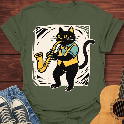 Saxy Jazz Cat T-Shirt
