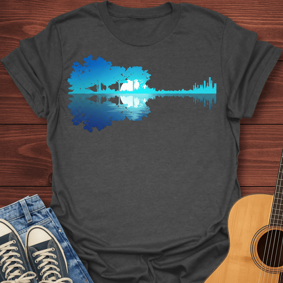 Guitar Moon Reflection T-Shirt