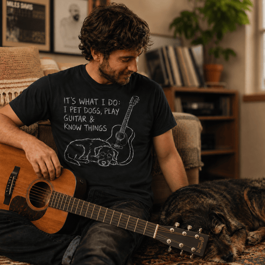 I Pet Dogs & Play Guitar T-Shirt