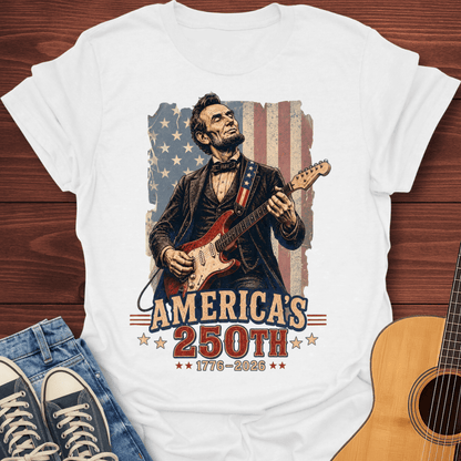 Lincoln Rocks America's 250th T-Shirt