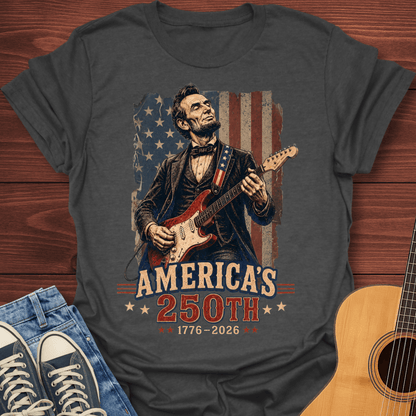 Lincoln Rocks America's 250th T-Shirt