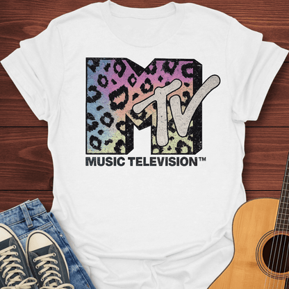 80s MTV Leopard Print T-Shirt