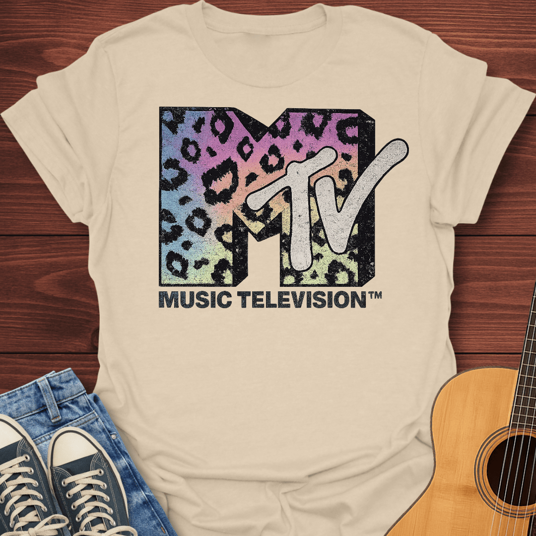 80s MTV Leopard Print T-Shirt