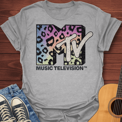 80s MTV Leopard Print T-Shirt