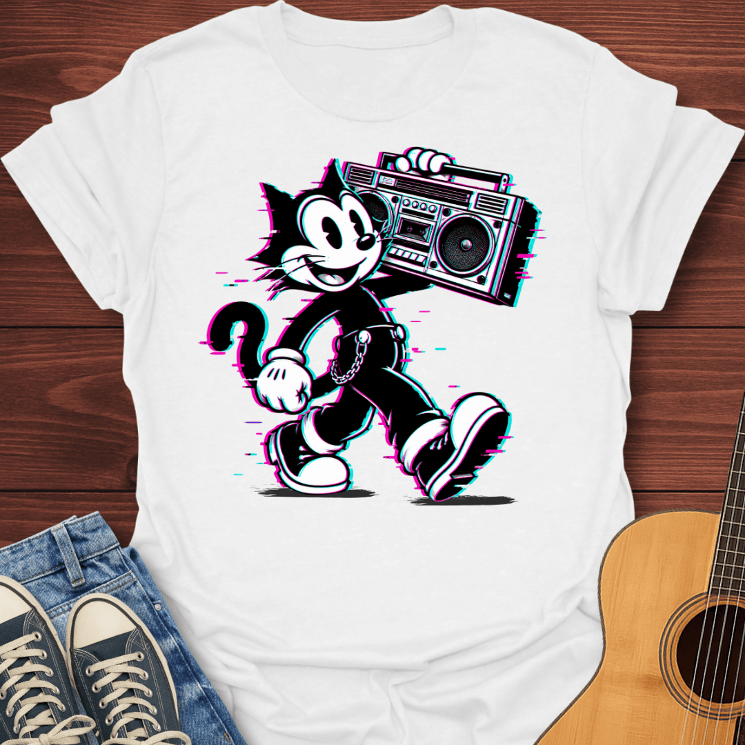 Boombox Retro Radio Cat T-Shirt