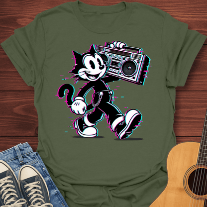 Boombox Retro Radio Cat T-Shirt