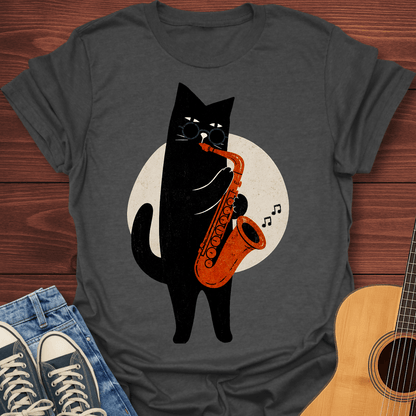 Jazz Cat Playing Saxophone T-Shirt