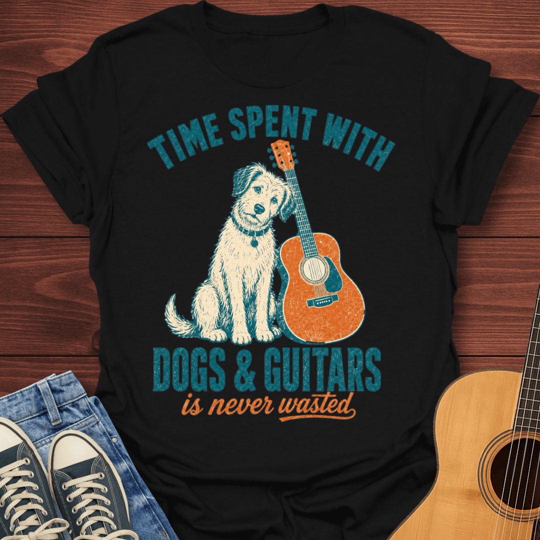 Dog & Guitar Music T-Shirt