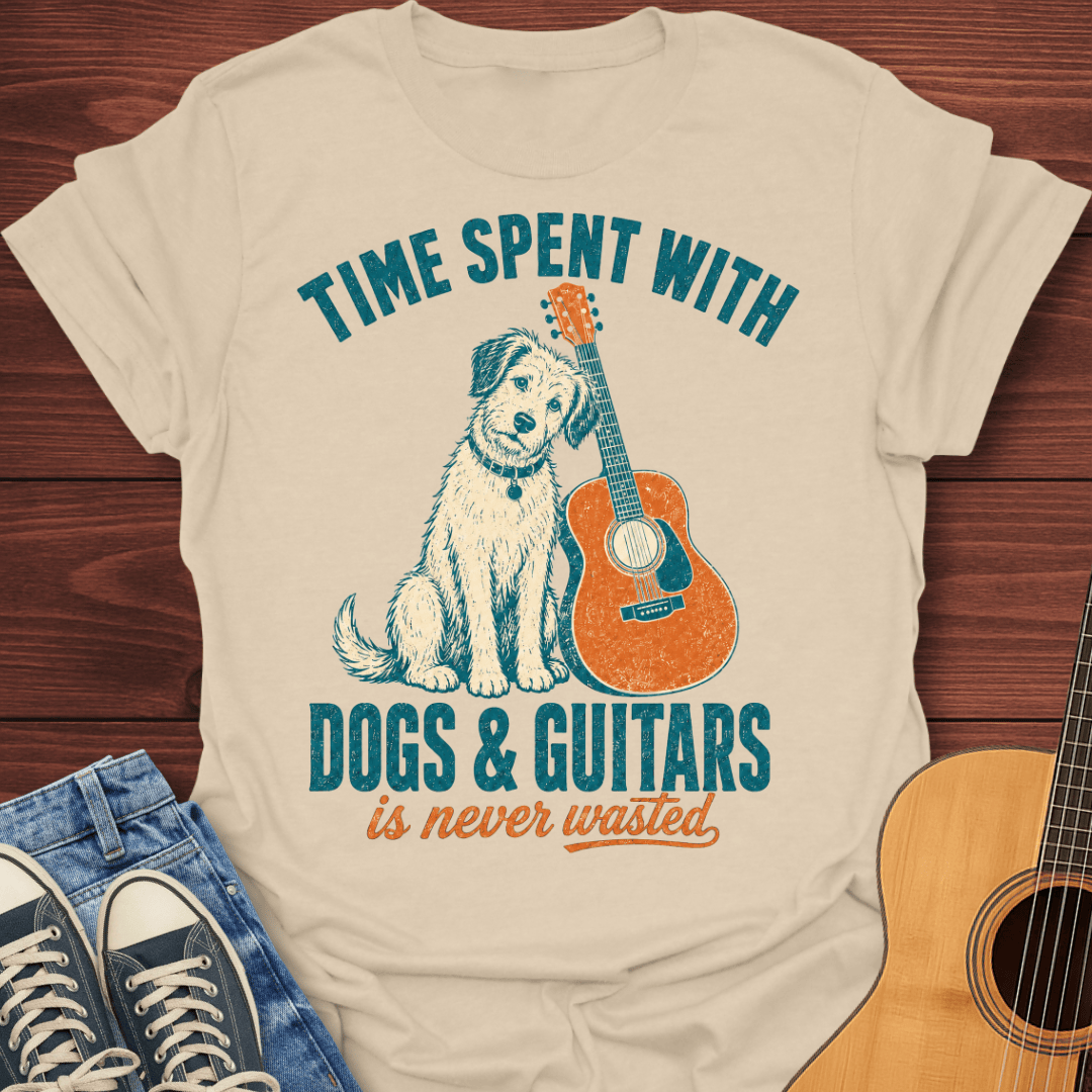 Dog & Guitar Music T-Shirt