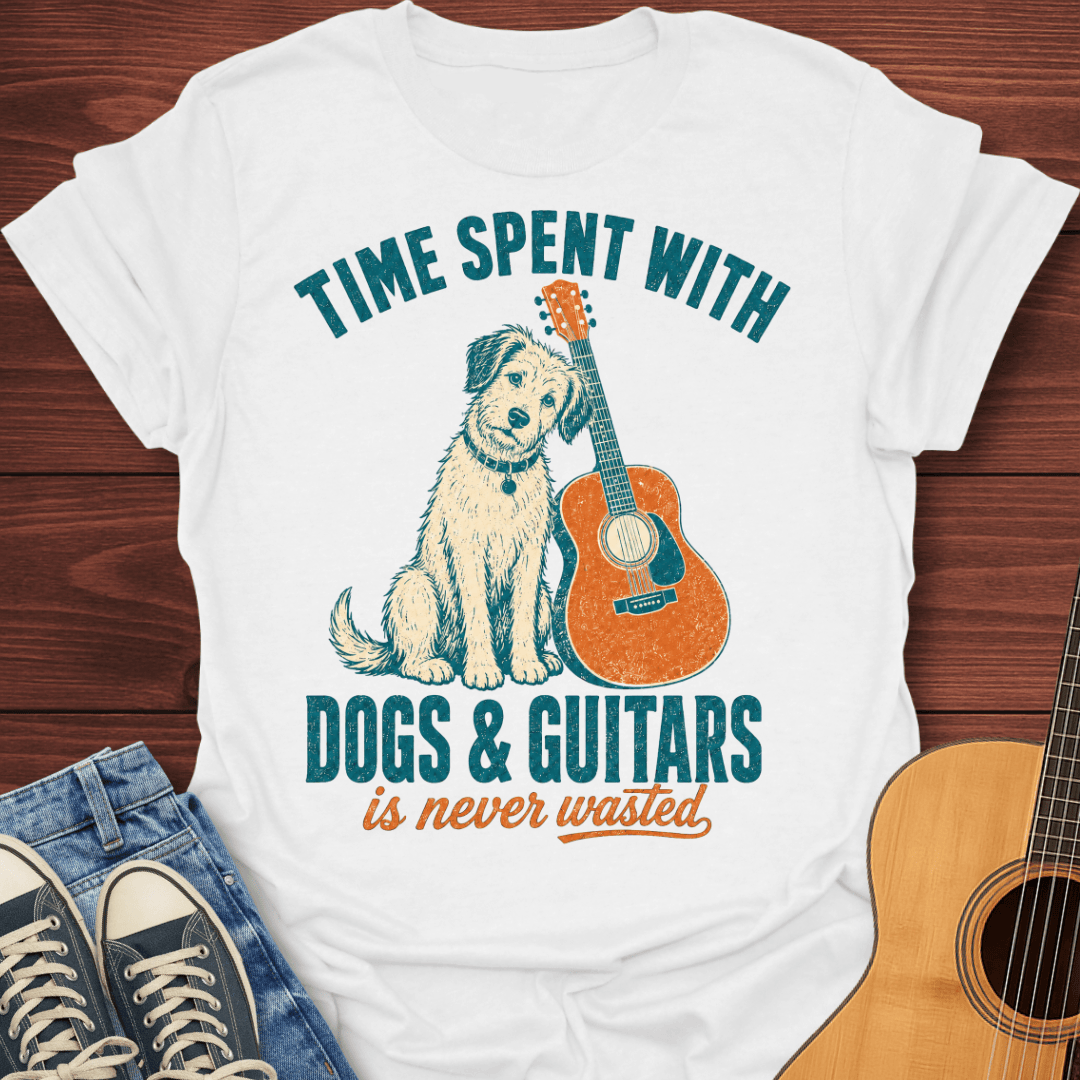 Dog & Guitar Music T-Shirt