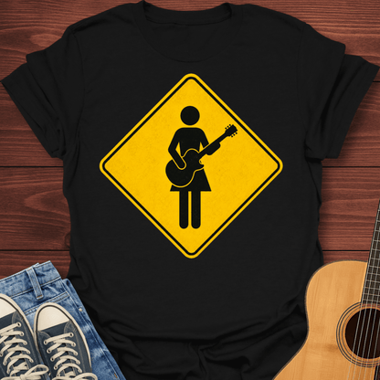 Female Guitar Crossing T-Shirt