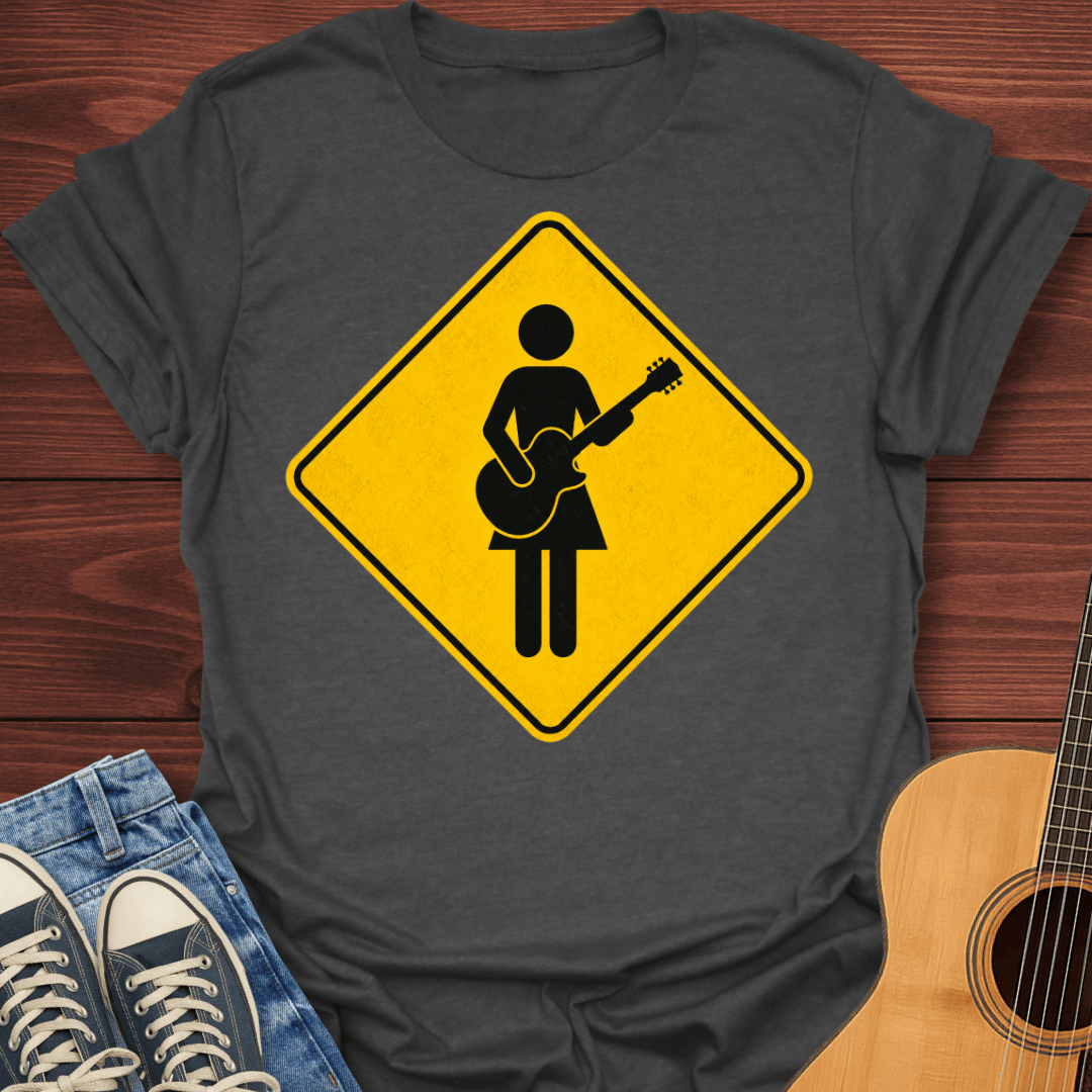 Female Guitar Crossing T-Shirt