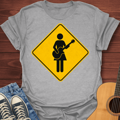 Female Guitar Crossing T-Shirt