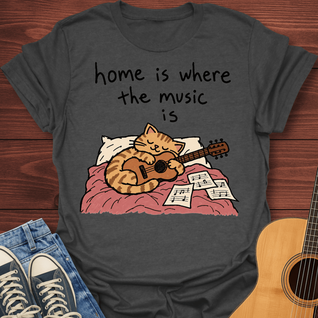 Cozy Music Cat T-Shirt