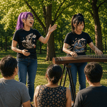Zen Lizard Pipa T-Shirt