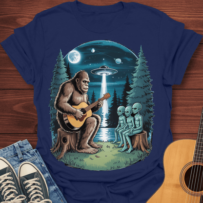 Bigfoot Serenades Aliens T-Shirt