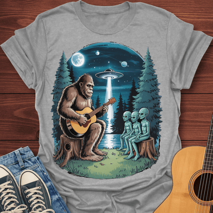 Bigfoot Serenades Aliens T-Shirt
