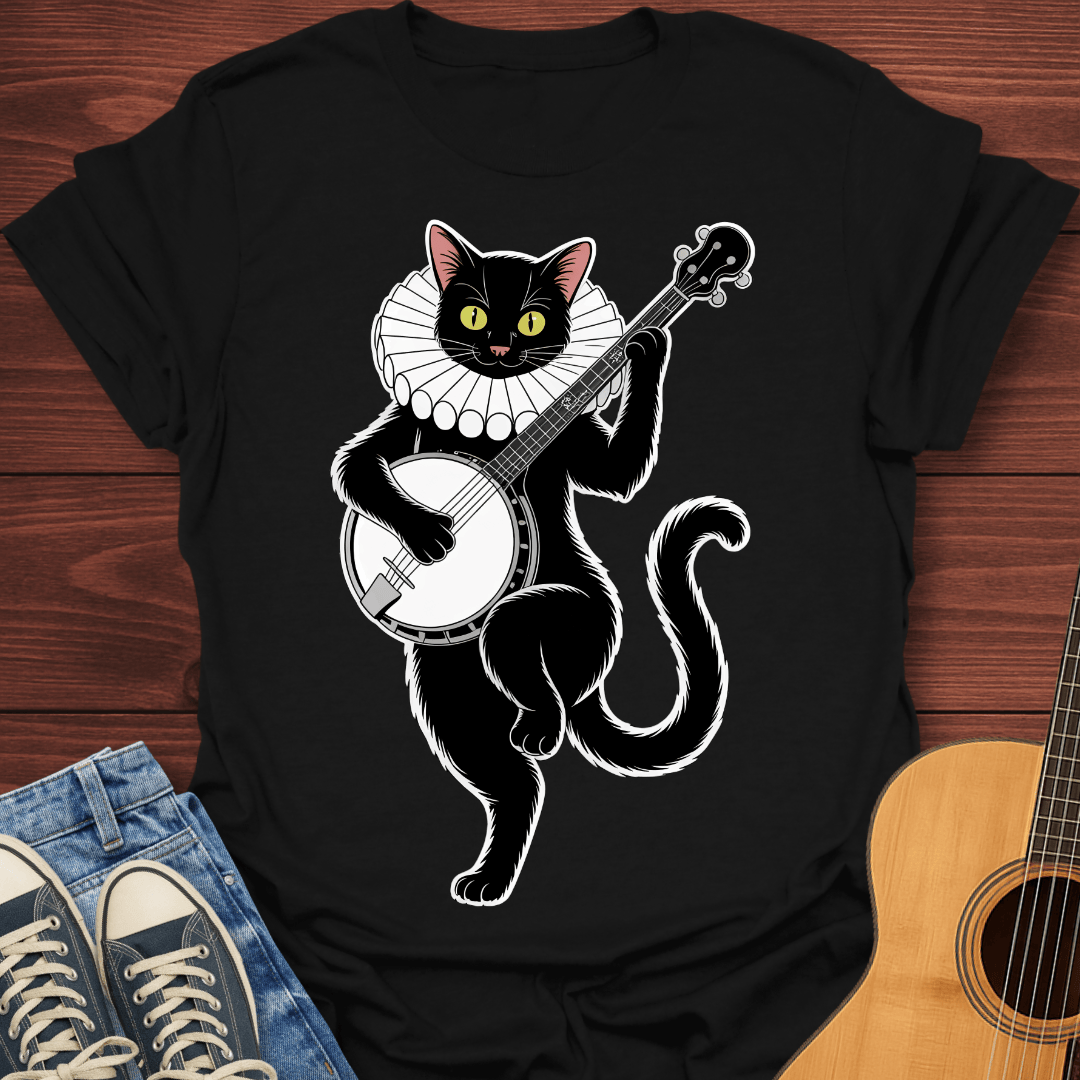 Black Cat Banjo T-Shirt