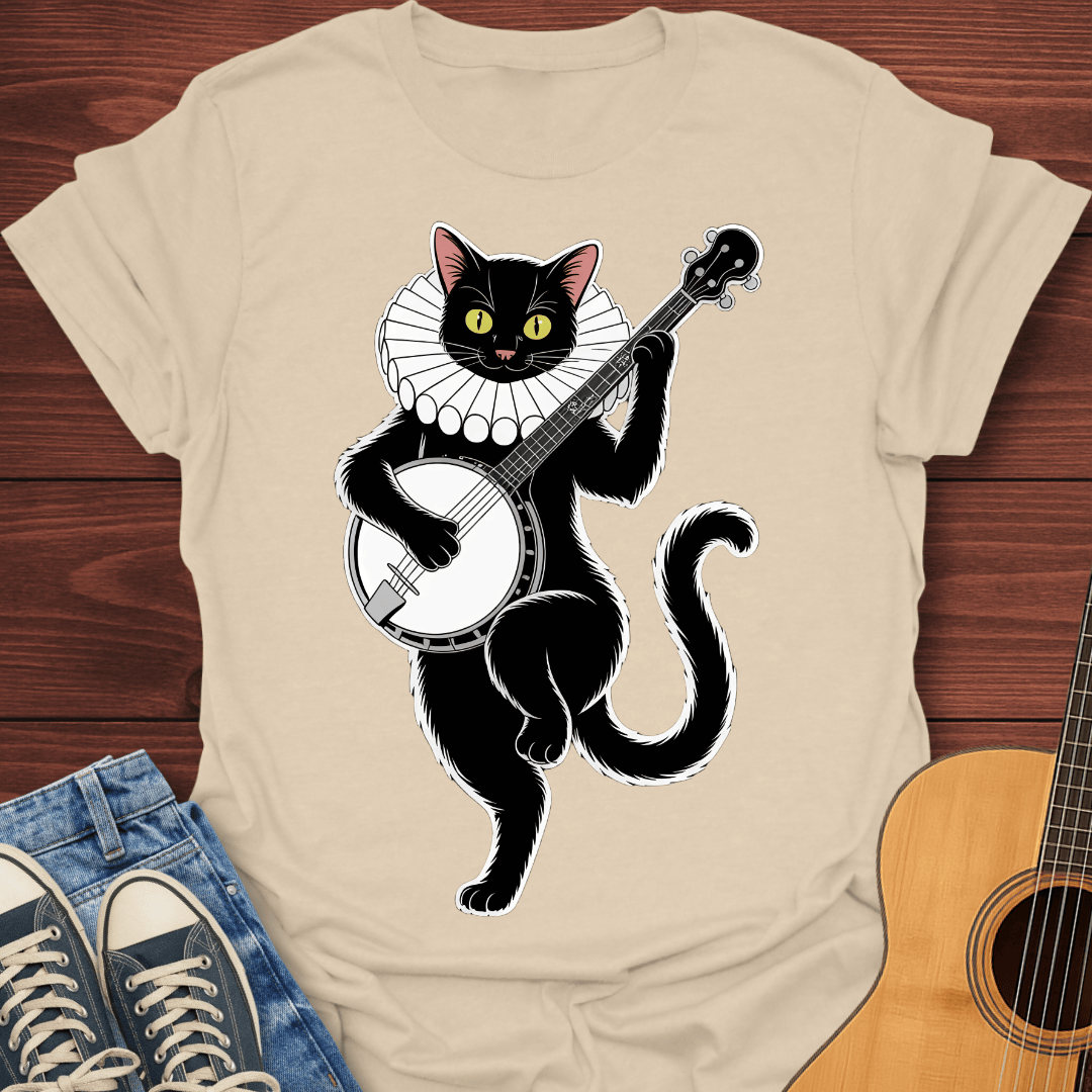 Black Cat Banjo T-Shirt