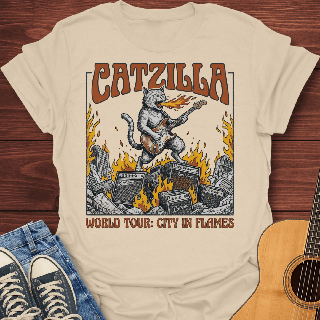 Catzilla: City in Flames T-Shirt