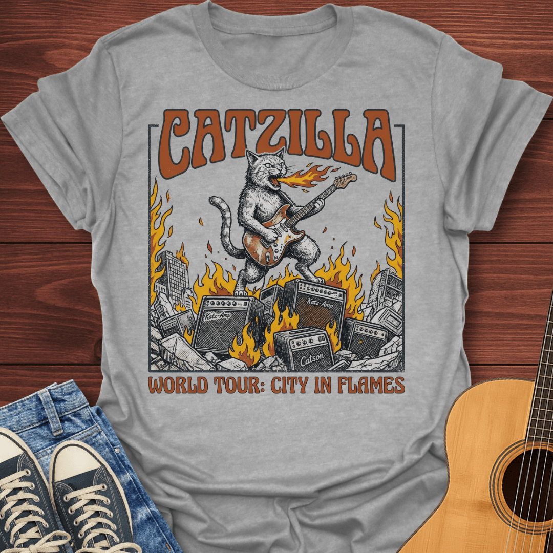 Catzilla: City in Flames T-Shirt