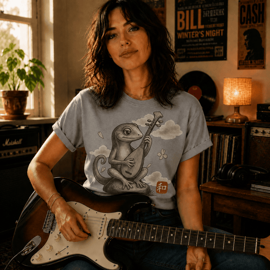 Zen Lizard Pipa T-Shirt