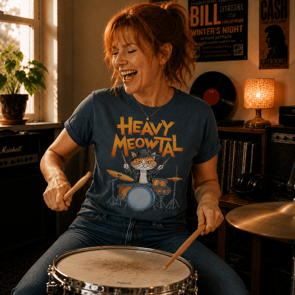 Heavy Meowtal T-Shirt