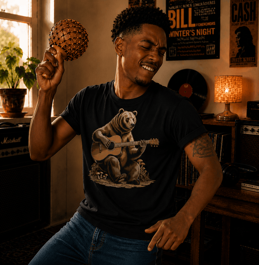 Grizzly Guitar Bear T-Shirt