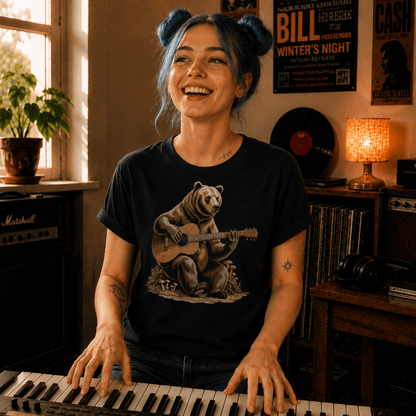 Grizzly Guitar Bear T-Shirt