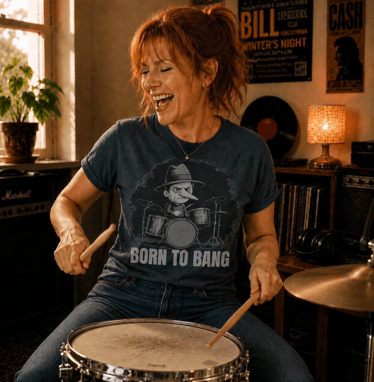 Born To Bang Drummer T-Shirt