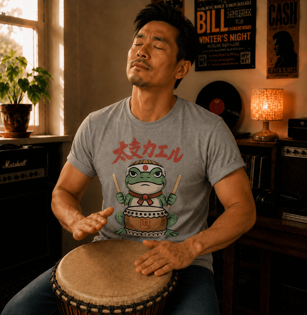 Taiko Frog Drummer T-Shirt
