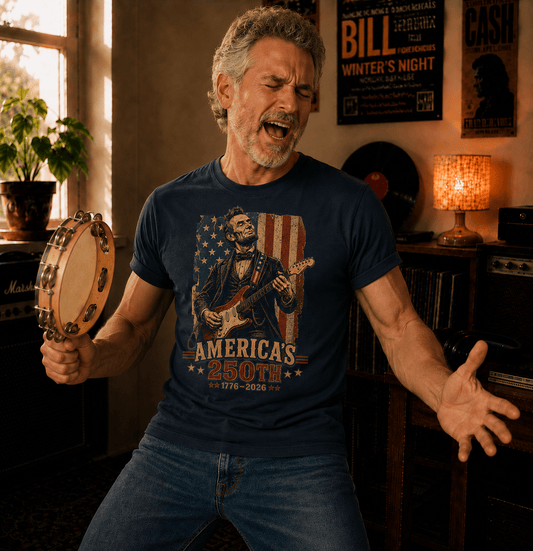 Lincoln Rocks America's 250th T-Shirt