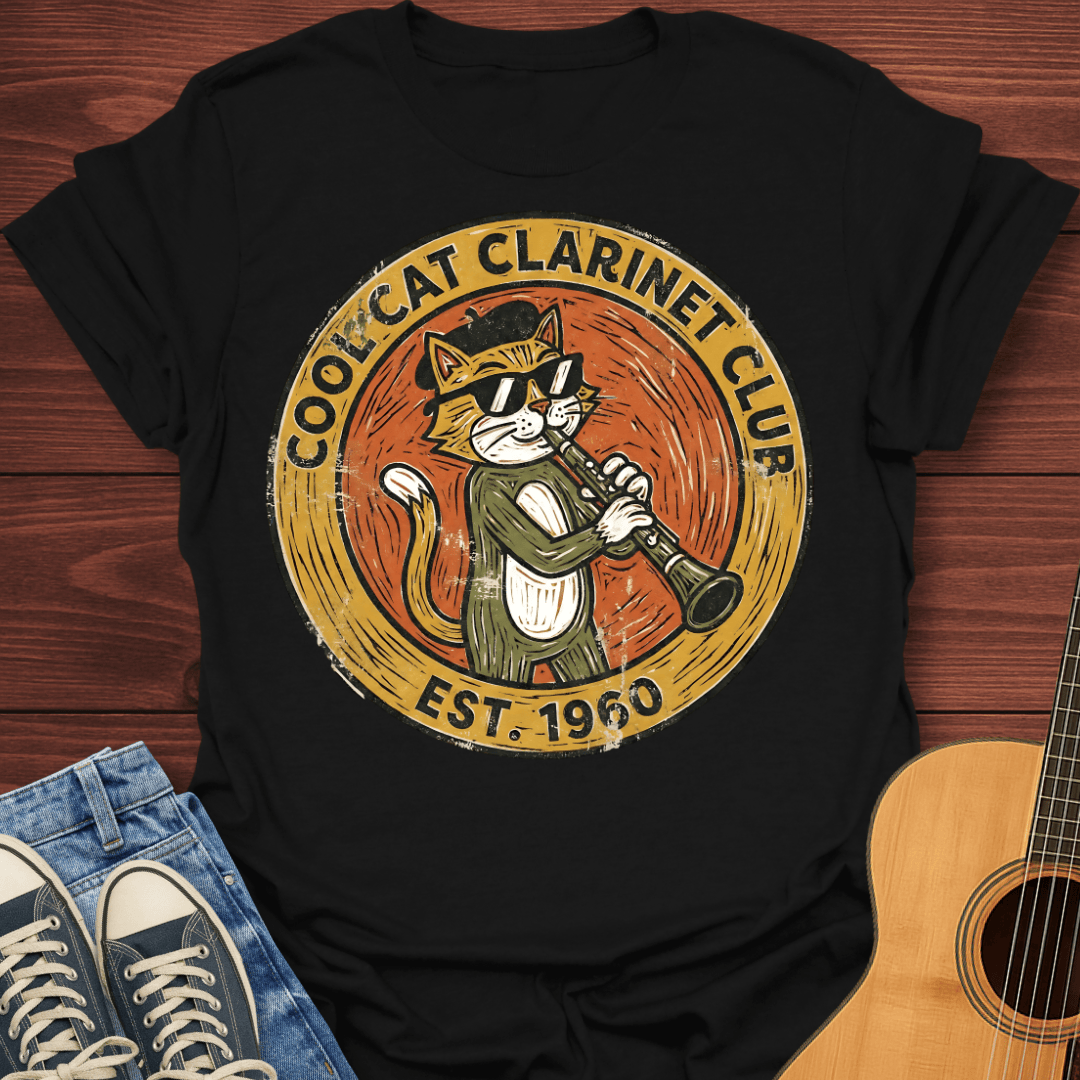 Cat Clarinet Club T-Shirt