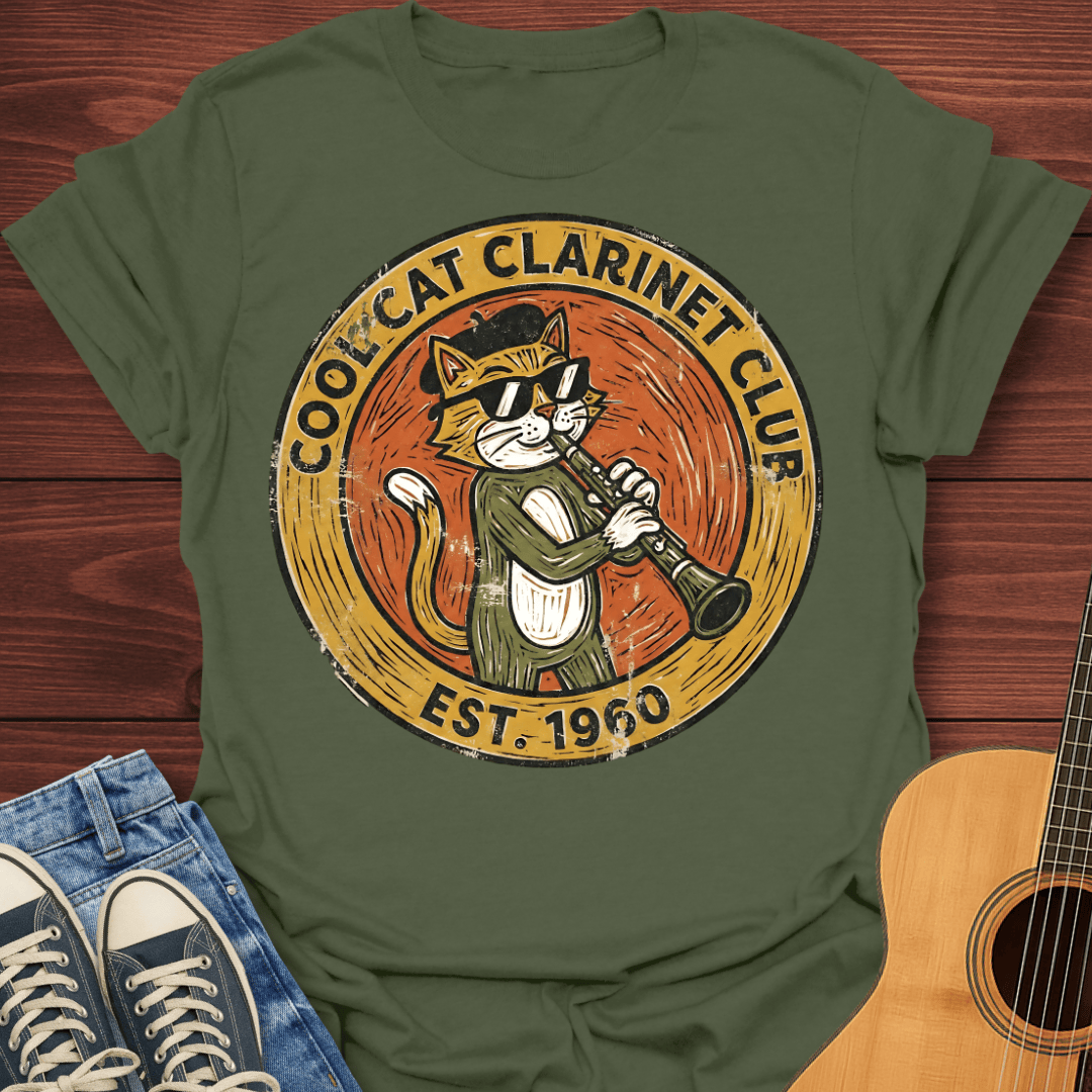 Cat Clarinet Club T-Shirt