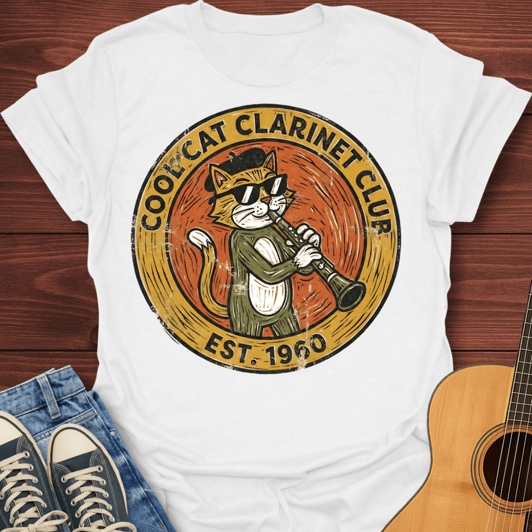 Cat Clarinet Club T-Shirt