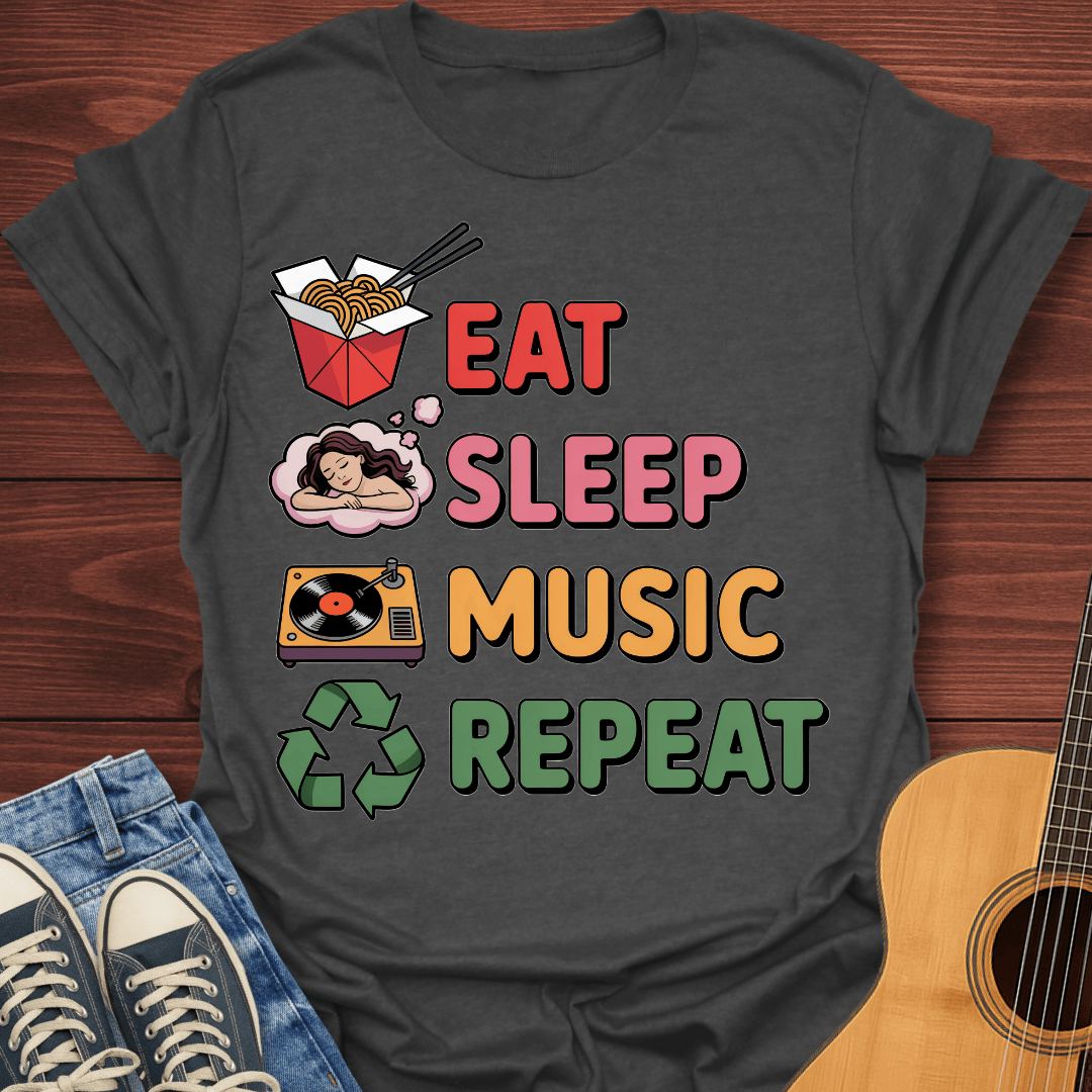 Eat Sleep Music Repeat T-Shirt