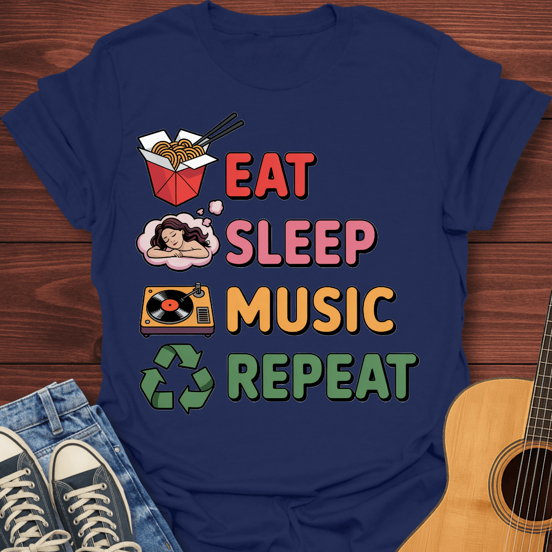 Eat Sleep Music Repeat T-Shirt