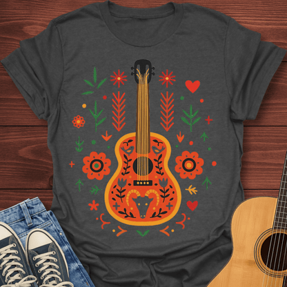 Folk Art Guitar T-Shirt