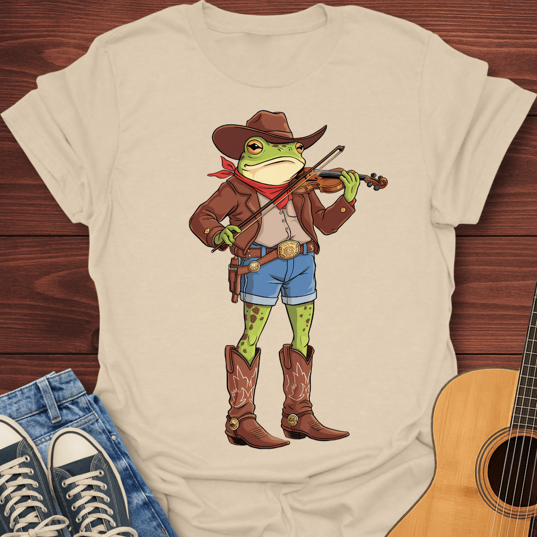Cowboy Violin Frog T-Shirt