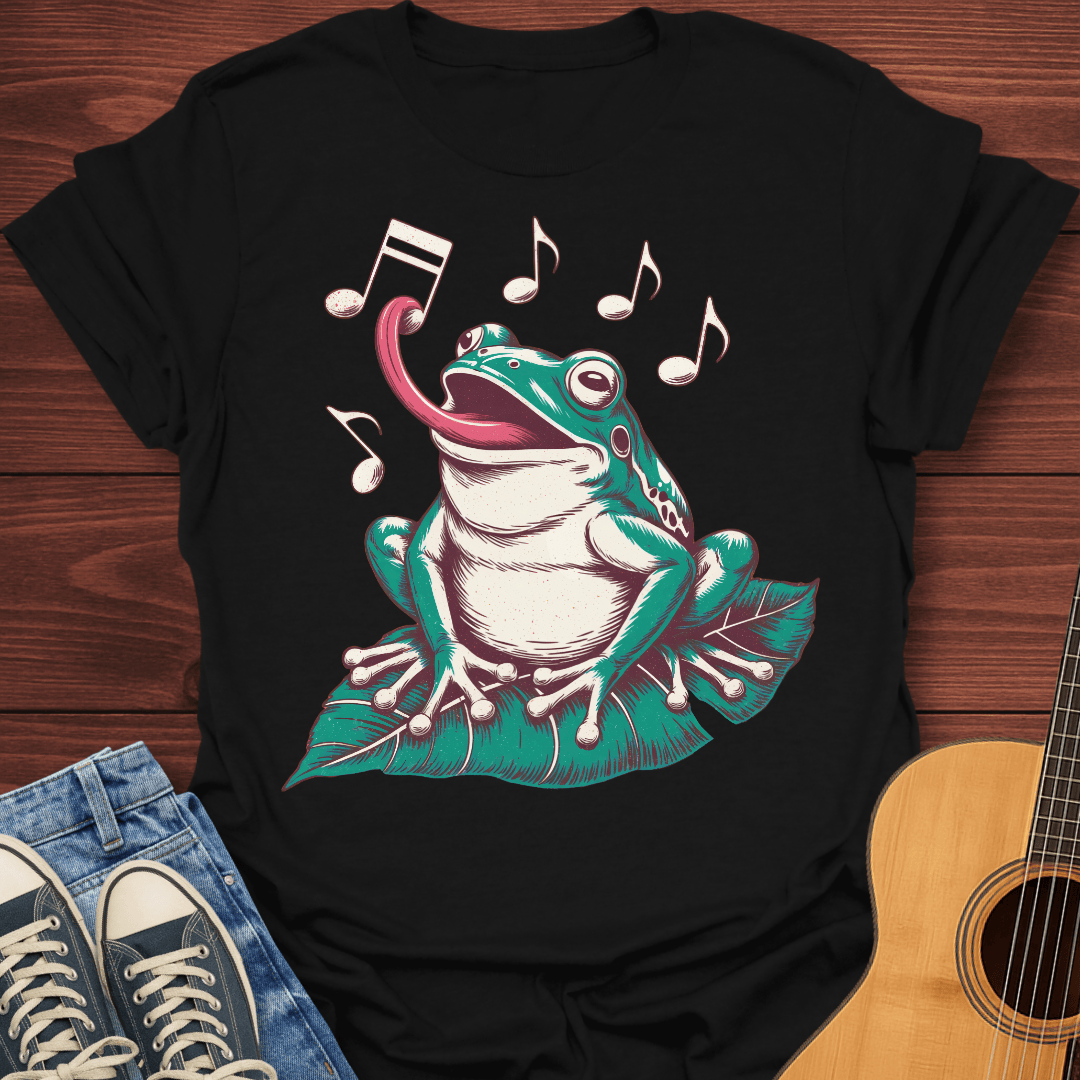 Frog Eating Musical Notes T-Shirt